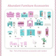 thumbnail image 5 of Casa De Muñecas Castillo Rosa Con Mueble Y Decoraciones Dyi, 5 of 5