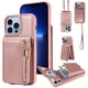 thumbnail image 1 of Stylish & Secure Wallet Case for iPhone 14/13/12/11 Pro Max/XR/XS Max/SE 2020 - RFID Credit Cards Holder, Zipper Leather Case With Wrist Strap & Handbag Case, 1 of 3