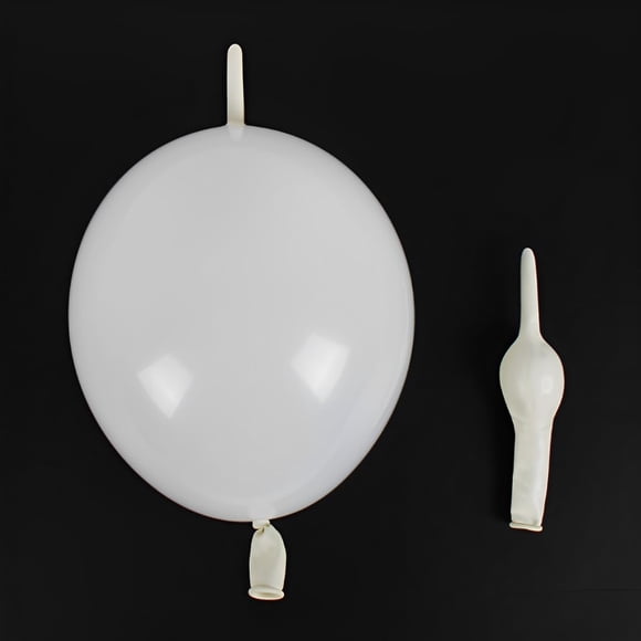 Globos JPORSHU 6 pulgadas Enlazables de Látex 100 unidades Blancas