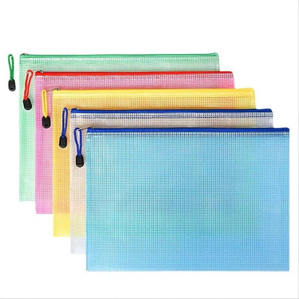 Organize Your Life with 10PCS Zipper Pockets/File Bags - Perfect for Sorting and Storage of Cross Stitch and Jigsaw Puzzle Projects, Travel, School, Board Games, and Office Supplies - Letter Size A4