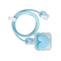 Bothyi - Cargadores Cable Funda Protectora 4In1 3D Funda Protectora Para Teléfono Celular Teléfono Love Blue
