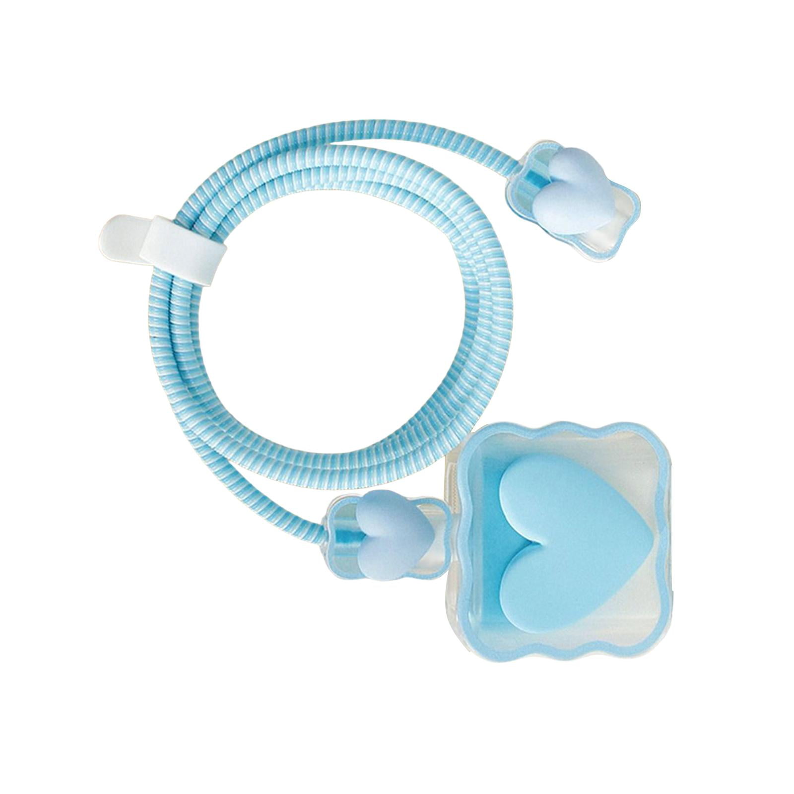 Bothyi - Cargadores Cable Funda Protectora 4in1 3d Funda Protectora Para Teléfono Celular Teléfono Love Blue