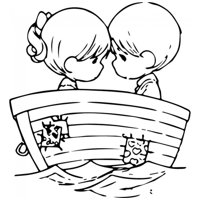 Rienda Libre Graphics - Decomural Boy Girl Boat Bathroom Ws-35600