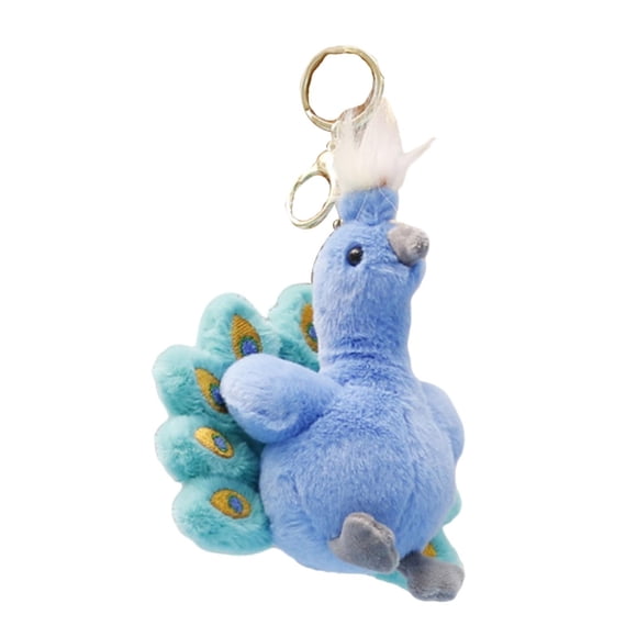 Llavero De Pavo Real De Peluche, Creativo, Para Bolsos, Mochilas, Regalos De Año Nuevo, Color Azul.