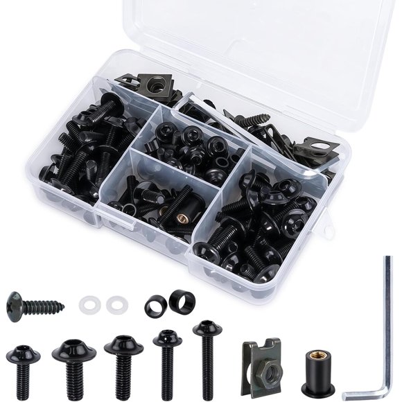 Kit de Tornillos para Carenado de Moto EKUWU, 177 Piezas, M5 y M6