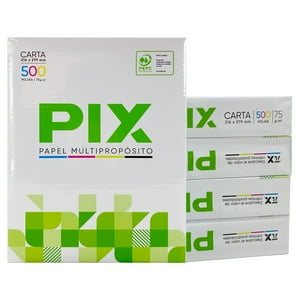 Pack 5 Resmas Carta Multipropósito Pix 500 Hojas 75Gr