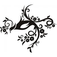 Rienda Libre Graphics - Decomural Floral Bird Flower Ws-19103