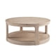 thumbnail image 1 of 40inch Large Curved 2 Tier Traditional Round Circle Wooden Center Coffee Table,Rounded Table with Wheels,Mid Century Rustic Style Table for living Room,Office,Apartment,OAK, 1 of 3