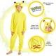 thumbnail image 2 of Pijama Pokémon Pikachu de una sola pieza para niños de 11 a 12 años, color amarillo, 2 of 3