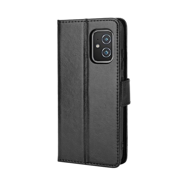 Funda tipo libro para Asus Zenfone 8, cartera todo‑en‑uno, funda multifuncional con tarjetero y correa de muñeca desmontable