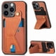thumbnail image 1 of Funda Resistente para iPhone 15 Pro Max con Tarjetero y Soporte, Diseño Magnético Marrón, 1 of 5