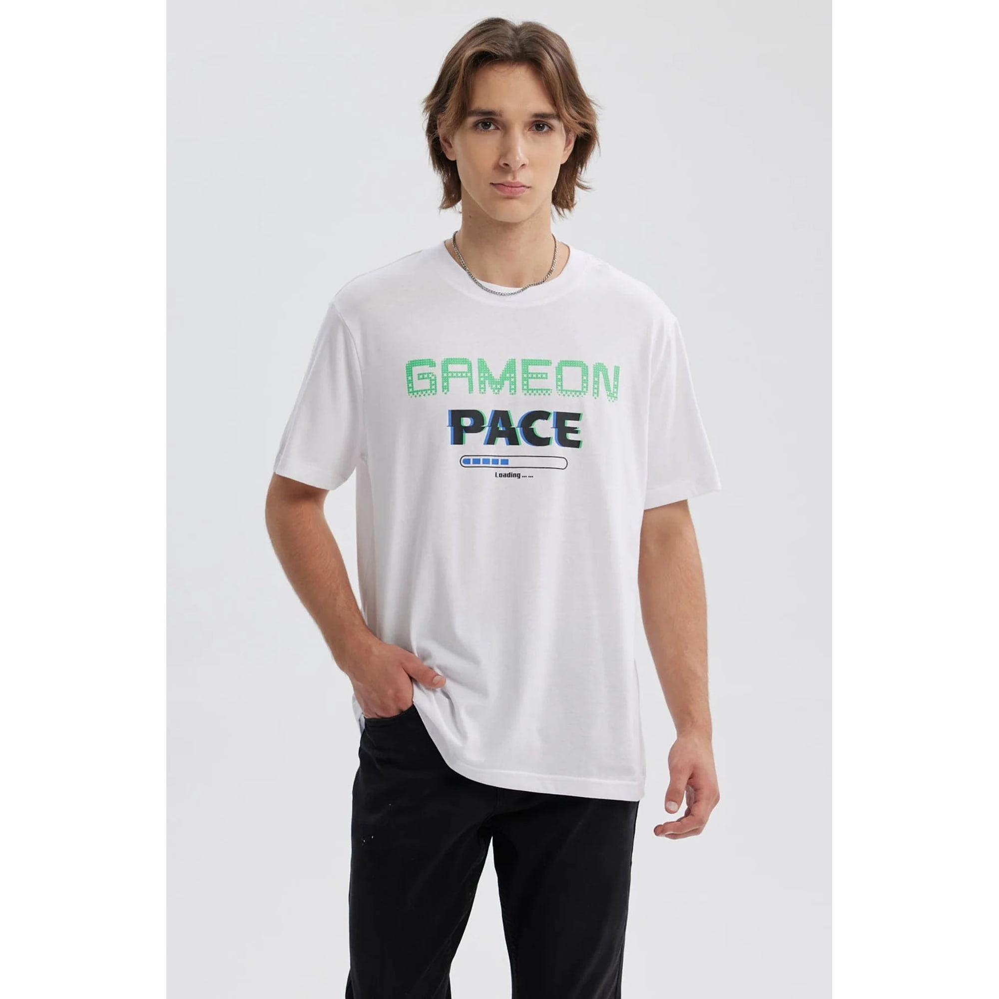 Fashionspark - Polera Hombre Estampado Blanco - Lv