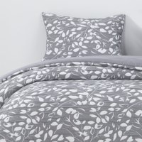 Hebra - Cobertor Jacquard 1.5P Hojas Gris
