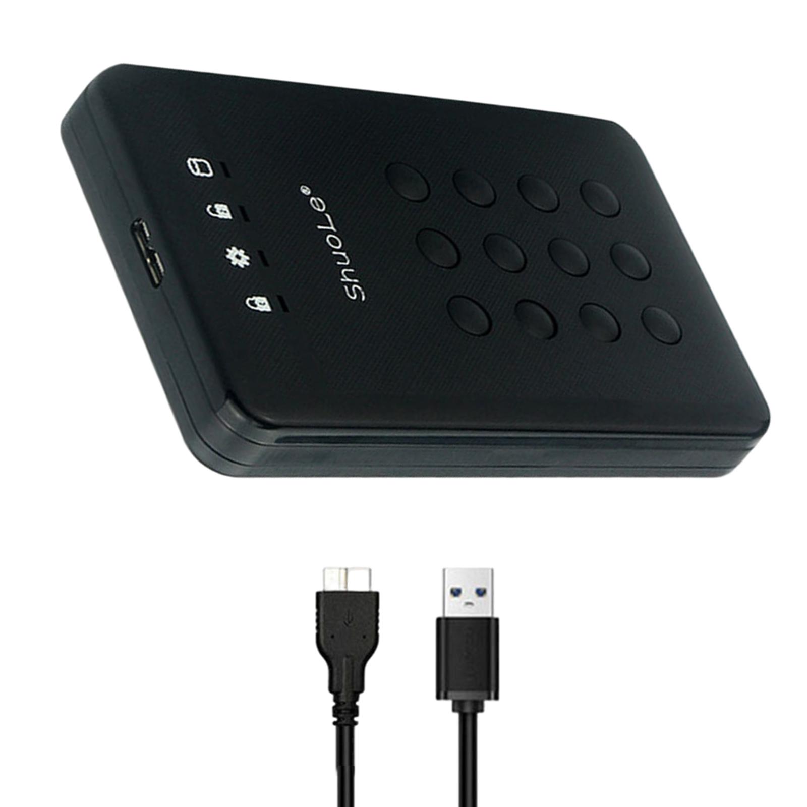 Magideal - Caja De Duro Usb 3.0 Cifrada, Caja De Duro De 2,5 Pulgadas, Caja De 5 Gigabits Per Second Caja De Caja De Duro Portátil Compacta Con Protecció