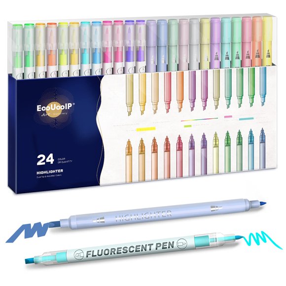 Iluminadores EoOuooip Pastel, paquete de 24 colores surtidos