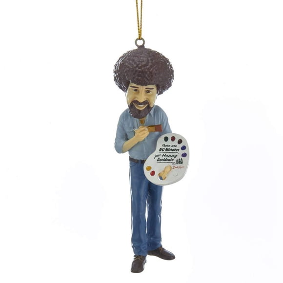 Adorno Colgante Kurt Adler Bob Ross de Resina 13 cm de Alto