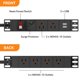 thumbnail image 2 of PDU para Rack GUITK 10'' 1U 6 Salidas con Protección contra Sobretensiones y 2 USB-A, 2 of 8