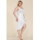 thumbnail image 4 of Saronite Vestido Midi Básico Cruzado con Lazo Frontal, sin Mangas, Blanco (Talla Grande para Mujer), 4 of 5