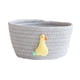 thumbnail image 4 of Cesta De Almacenamiento De Hilo De Algodón Tejido A Mano, Contenedor De Mesa, Organizador De Juguetes, Decoración, Pato Gris, 4 of 5
