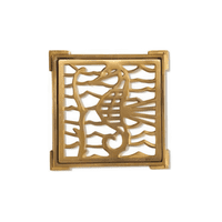 Genérico - Rejilla Pileta Bronce 140Mm (6) Cuadrada