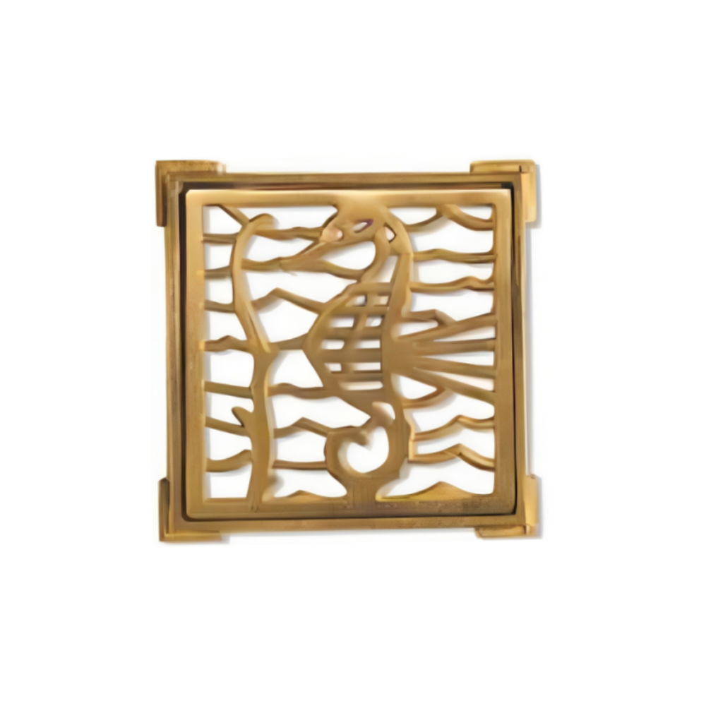 Genérico - Rejilla Pileta Bronce 140Mm (6) Cuadrada