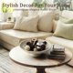 thumbnail image 4 of Cuenco grande de resina con pedestal beige - YMXYJM, 4 of 9