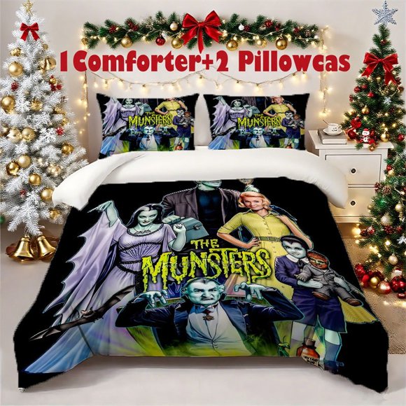 A Soft Printed Bedding Set from M\u00FCnster Made of Polyester Fiber Offering Both Decorative And Warming Features