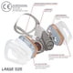 thumbnail image 2 of Mascarilla respiratoria AirGearPro G-500 Filtros A1P2 reutilizables, 2 of 9