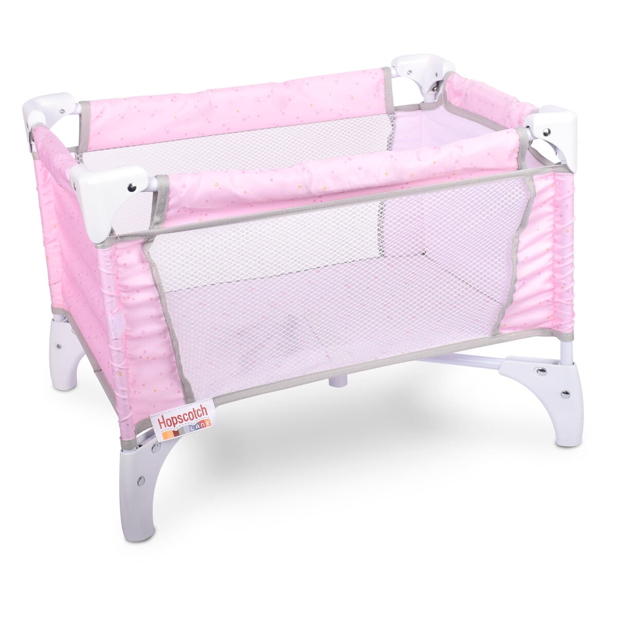 Cuna De Viaje Hopscotch Lane My Baby Dolls Rosa Plástico