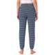 thumbnail image 3 of Pantalones de descanso a rayas de algodón para mujer de INSPIRE CHIC para el regreso a clases, suaves joggers con cordón ajustable, bolsillos y puños elásticos XS Rayas Azul Marino, 3 of 5