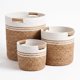 thumbnail image 1 of Set 3 Canastos De Yute Tejido Cestas Decorativas Rusticas blanco, 1 of 7