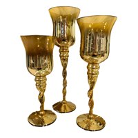 Genérico - Set 3 Portavelas Decorativo Copas Multifuncional Moderno Jhn