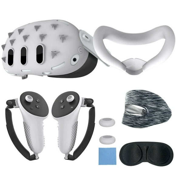 Kit de Accesorios Silicona 9 en 1 AARONMEI Meta Quest 3 Blanco