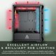 thumbnail image 4 of Funda para PC Apevia Hydra-BK Hydra Mid Tower con 6 ventiladores ARGB de 120 mm, 4 of 7
