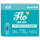 thumbnail image 1 of Compresas sanitarias FLO largas, pack de 14 con núcleo de carbón, 1 of 7