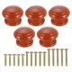 thumbnail image 1 of Uxcell 5 Paquete de Pomos Redondos de Madera para Cajones, 1.3" x 0.98" Pomos Redondos para Armarios Forma de Champiñón Superficie Pintada Pomos de Madera con Tornillos para Muebles, Marrón, 1 of 6