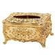 thumbnail image 1 of Elegante Caja De Pañuelos Cubre Contenedor Rectangular Para Mesita De Noche De Encimera Dorado, 1 of 3