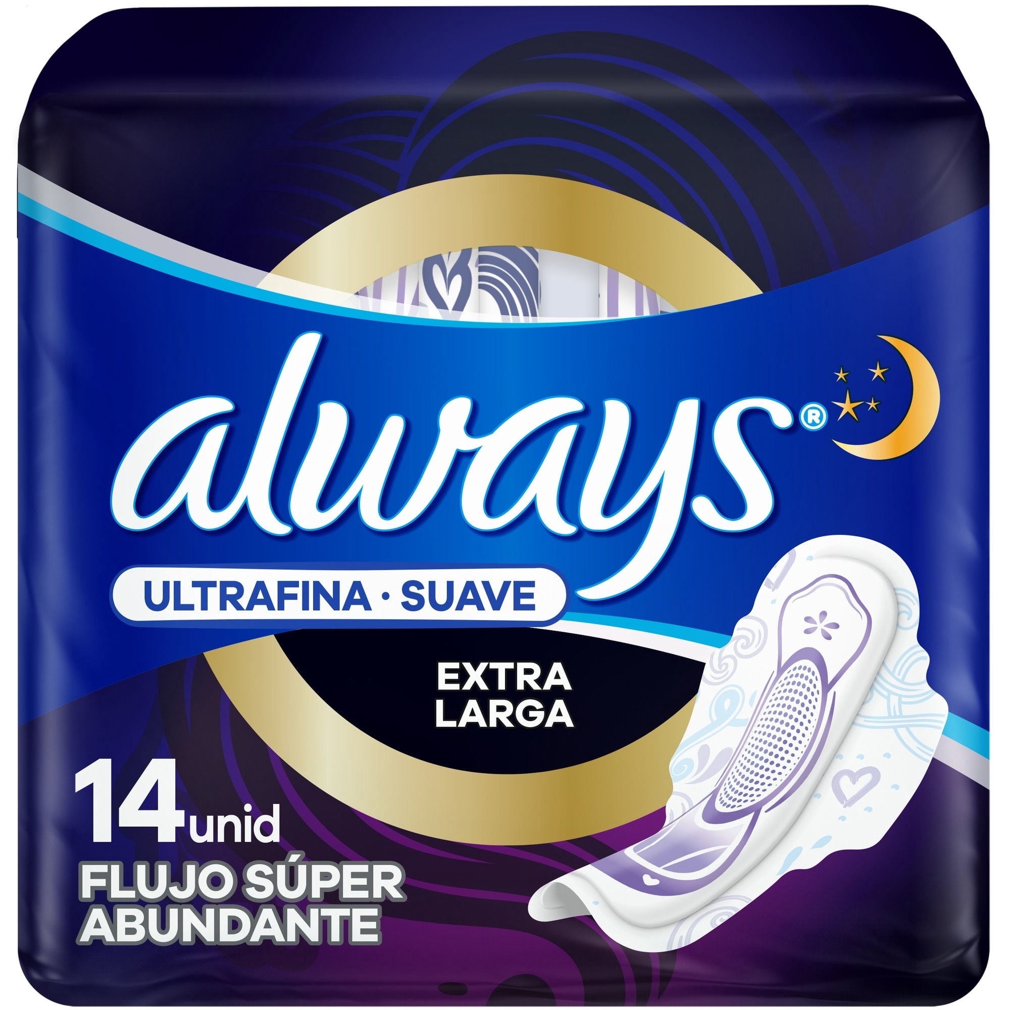 Toallas Higiénicas Ultrafina Suave, Extra Largas 14 Un Always
