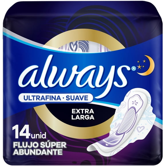 Toallas Higiénicas Ultrafina Suave, Extra Largas, 14 Un
