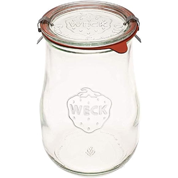 Tarro de alimentos WECK 1,5 L Tulipán de vidrio con boca ancha (1 unidad)