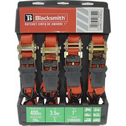 Genérico - Lingas De Amarra Enganche Tensor 4Pcs Auto Gancho Reforzado Naranja