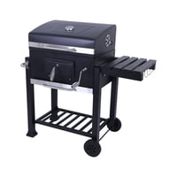 Igpro - Parrilla Carbón Con Tapa Y Ruedas + Termómetro