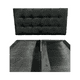 thumbnail image 3 of Cama Dos Plaza Negro Felpa, 3 of 3