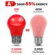 thumbnail image 5 of Bombilla LED ORALUCE A15 de 5 W, 450 LM, 6 colores, E26, equivalente a 40 W, paquete de 6, 5 of 9