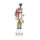 thumbnail image 4 of 2x figurita de Cascanueces decorativa, escultura navideña, conjunto de ornamento de madera de Cascanueces para vacaciones, diseño de escena de estante Violeta, 4 of 5