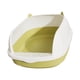 thumbnail image 3 of Caja de arena para gatos de cara alta, bandeja de arena para mascotas, orinal para gatos, orinal semiabierto portátil profundo, orinal para mascotas, Color Verde L, 3 of 5