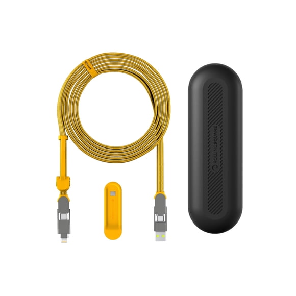 Cable cargador Rolling Square InCharge XL 3 m USB-C 100 W amarillo