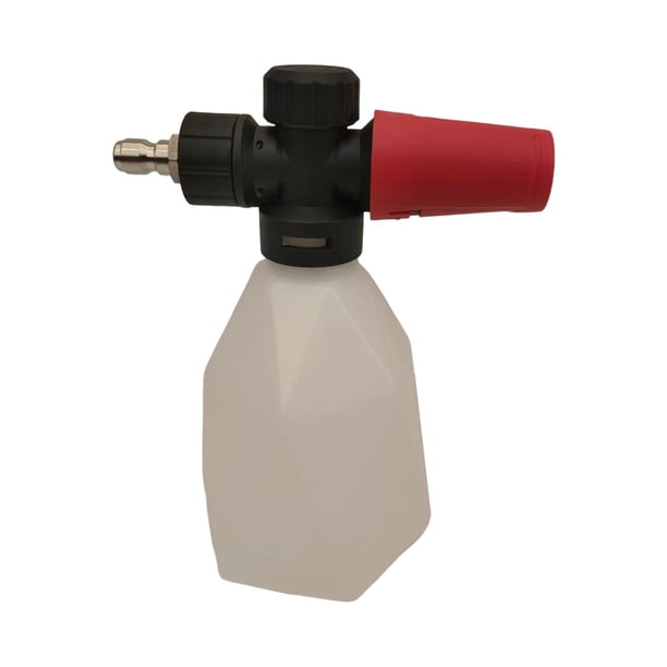 Espumador de Conector Rápido para Lavado de Autos Dispensador de Espuma Ajustable Botella Portátil de Presión Accesorio Multiusos Adecuado para Limpieza de Coches Fachadas Pisos negro rojo