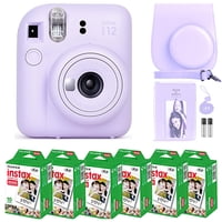 Cámara Fujifilm Instax Mini 12 Con Película, 60 Hojas Y Accesorios
