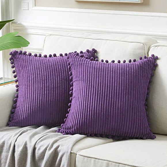Funda de Cojín Fancy Homi Pana Morada 50x50 cm Paquete de 2